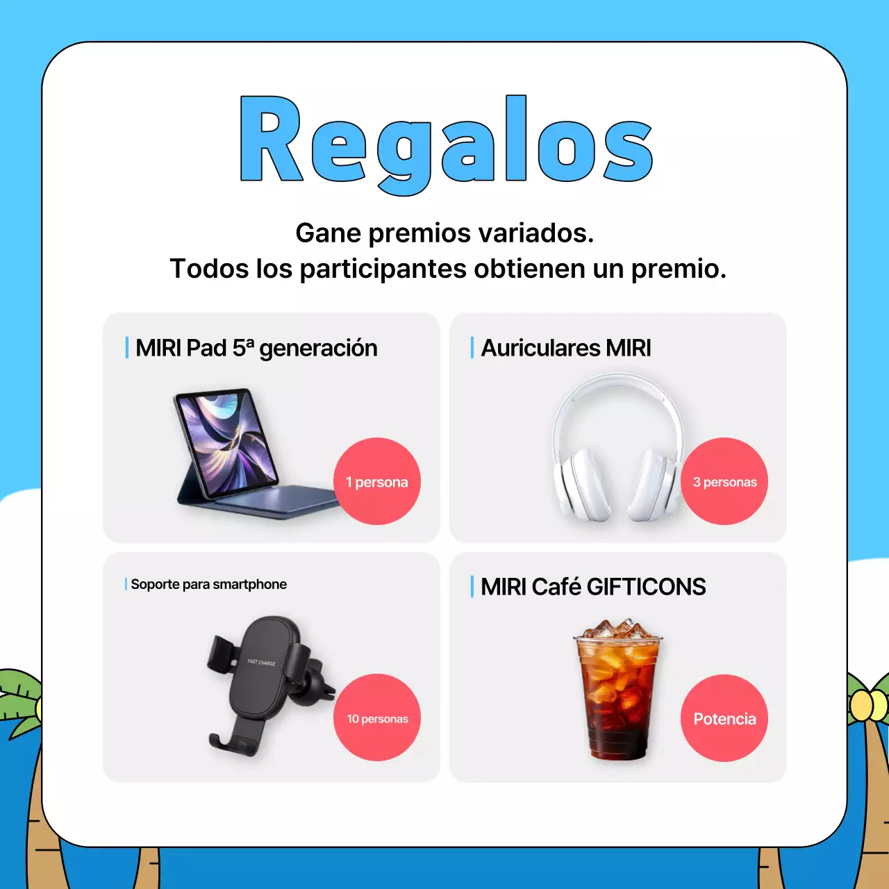 Promoción del evento de prueba de manejo de autos de alquiler Sky Blue Pop