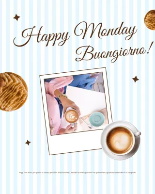 biglietto di auguri moderno marrone per il mattino