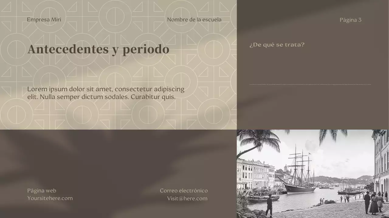 Conferencia de ficción clásica beige