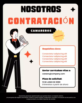 Anuncio de contratación de Orange Modern