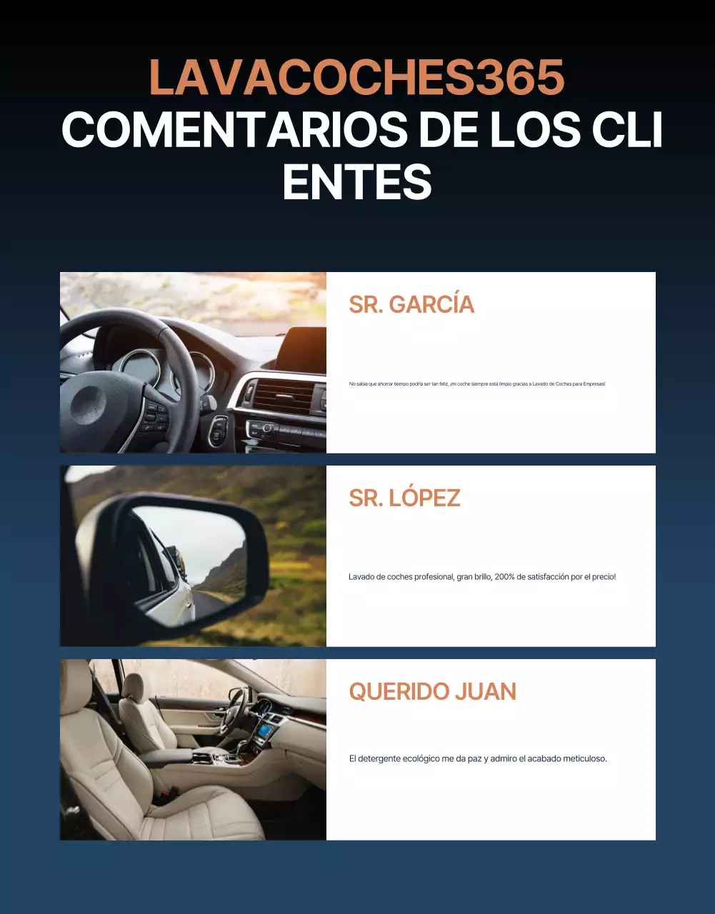 Anuncio de lavado de autos móvil moderno azul