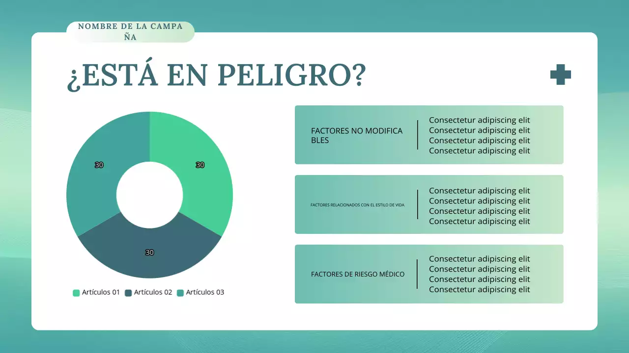 Conferencia sobre salud moderna en verde azulado