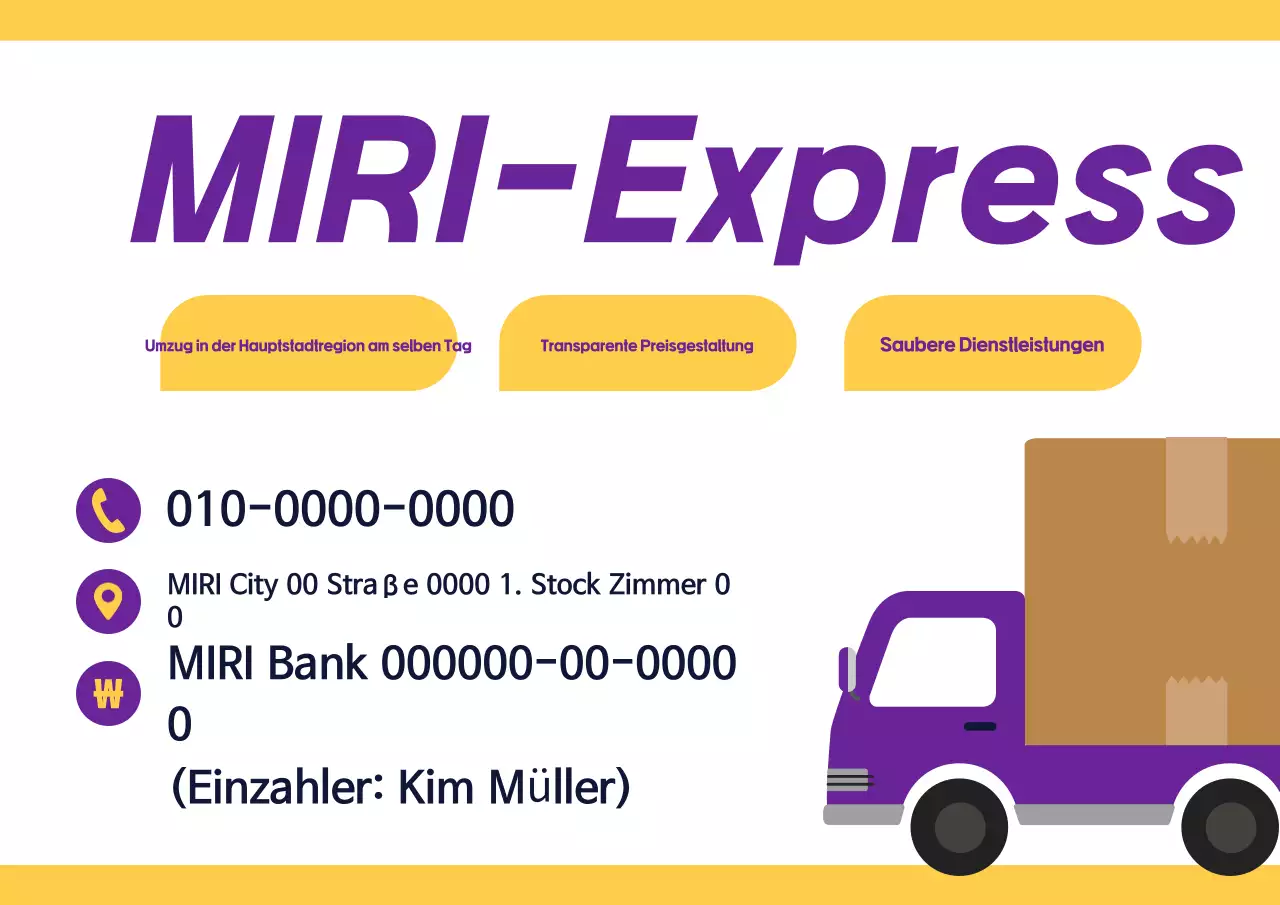 Visitenkarte für die Umzugsförderung