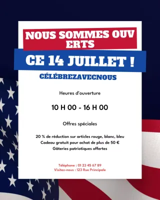 Publication Instagram de promotion des fêtes rétro rouges