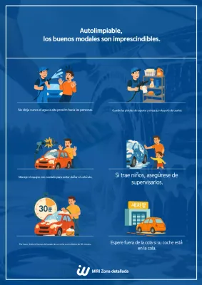 Pautas de seguridad del lavado de autos Blue Clean