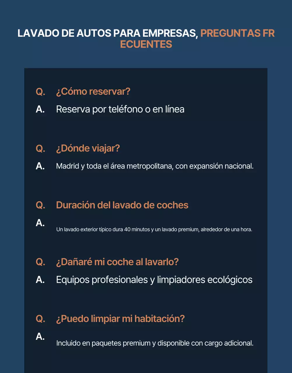 Anuncio de lavado de autos móvil moderno azul