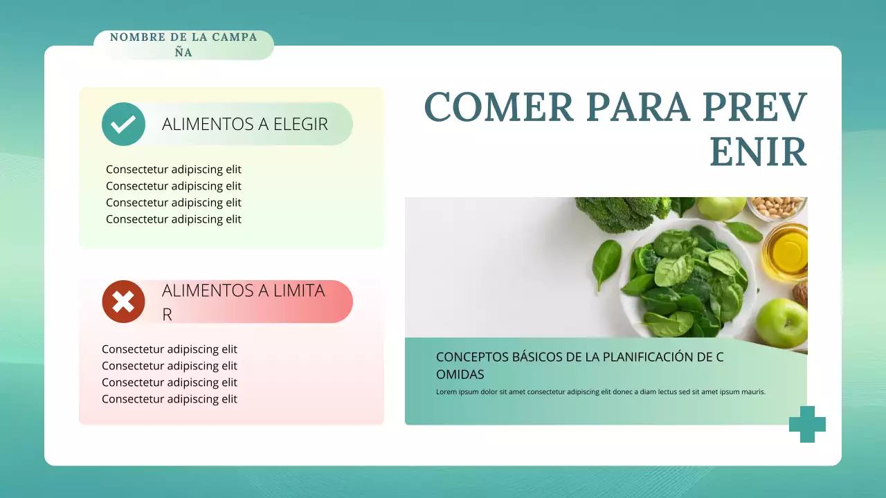 Conferencia sobre salud moderna en verde azulado