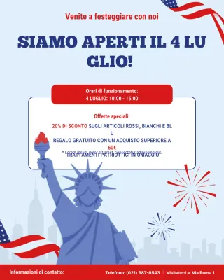 Annuncio di Blue Modern Holiday su Instagram