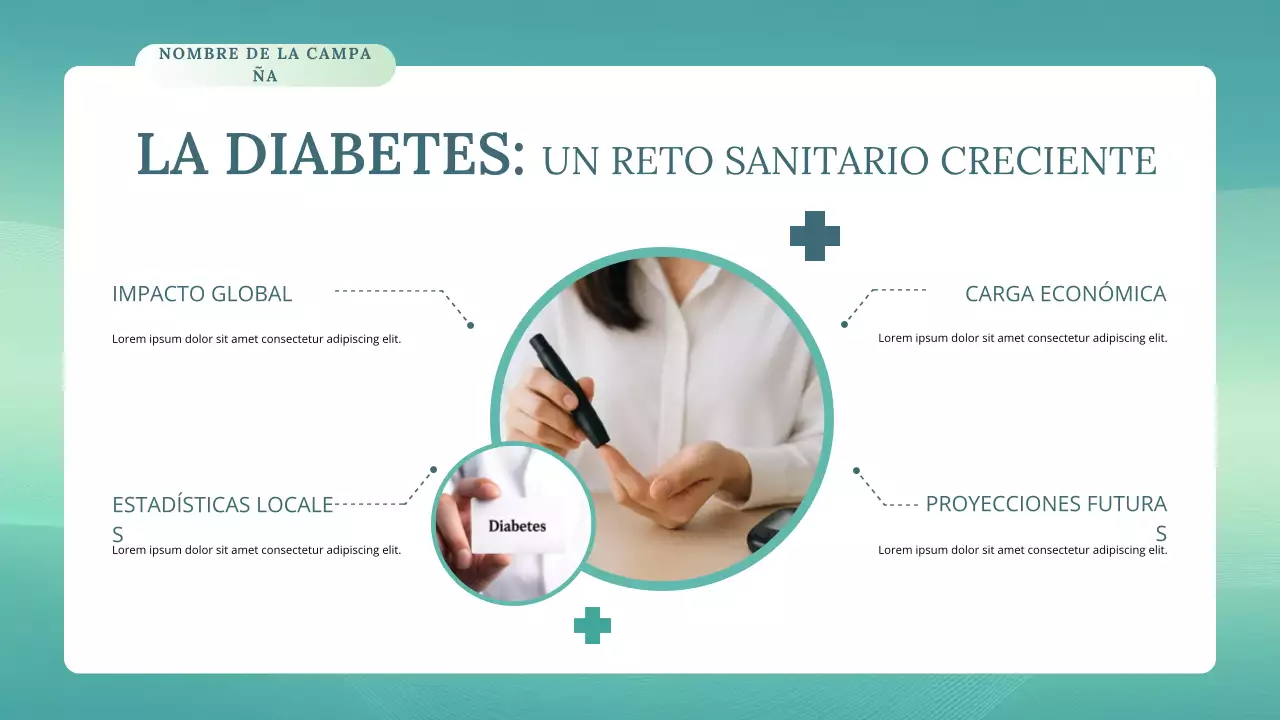 Conferencia sobre salud moderna en verde azulado