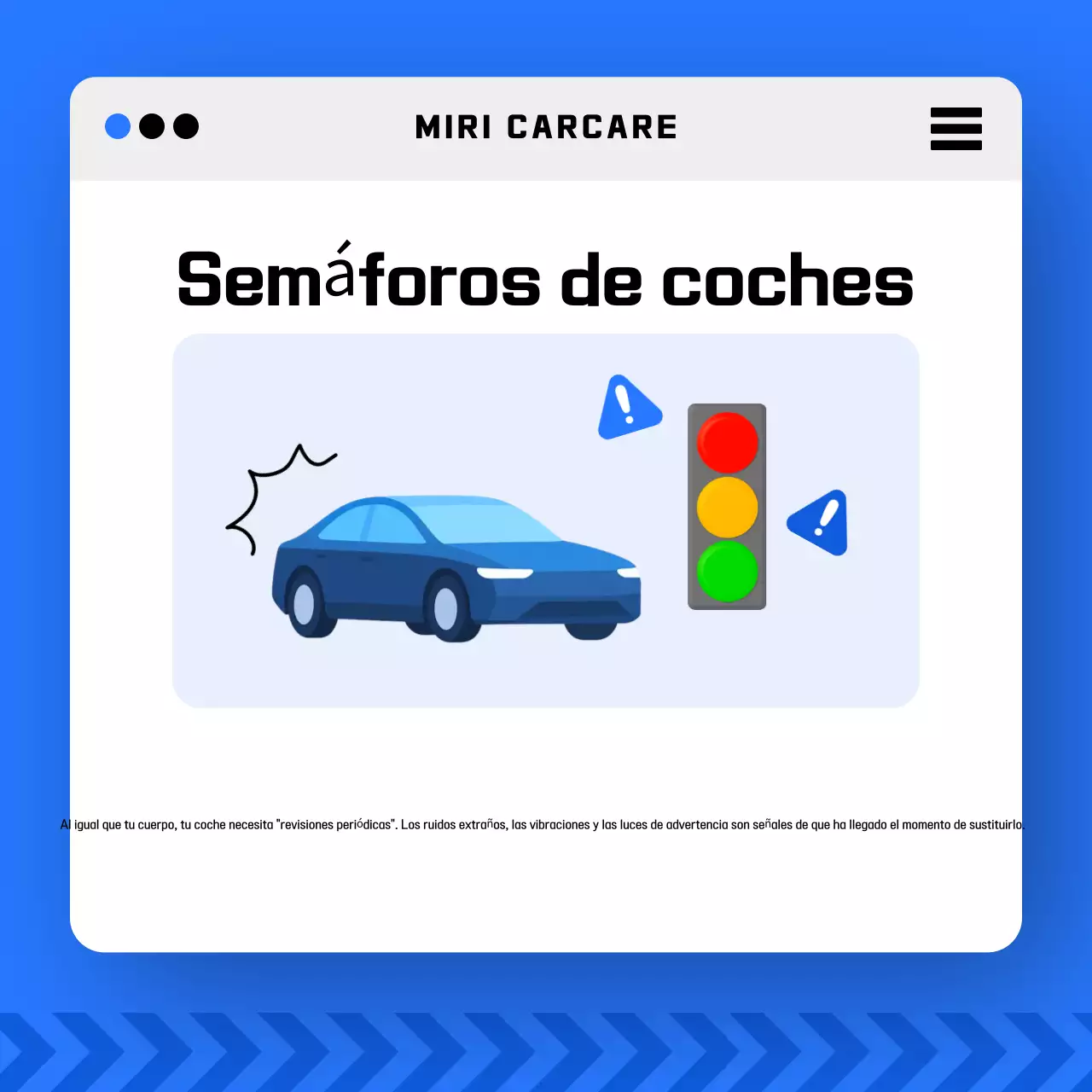 Promoción de seguridad del automóvil moderno azul