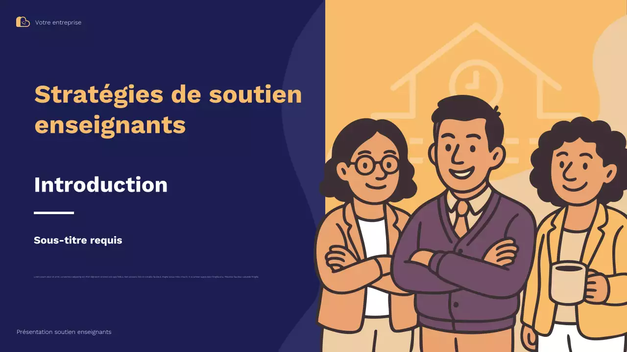 Présentation illustrative de Blue Orange sur les stratégies de soutien et de rétention des enseignants