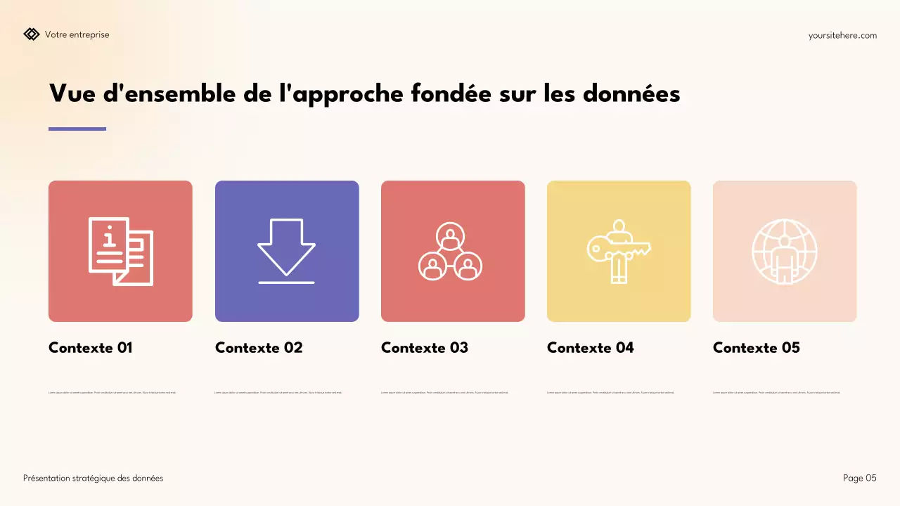 Présentation stratégique simple et moderne des données
