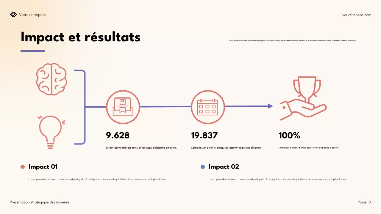Présentation stratégique simple et moderne des données