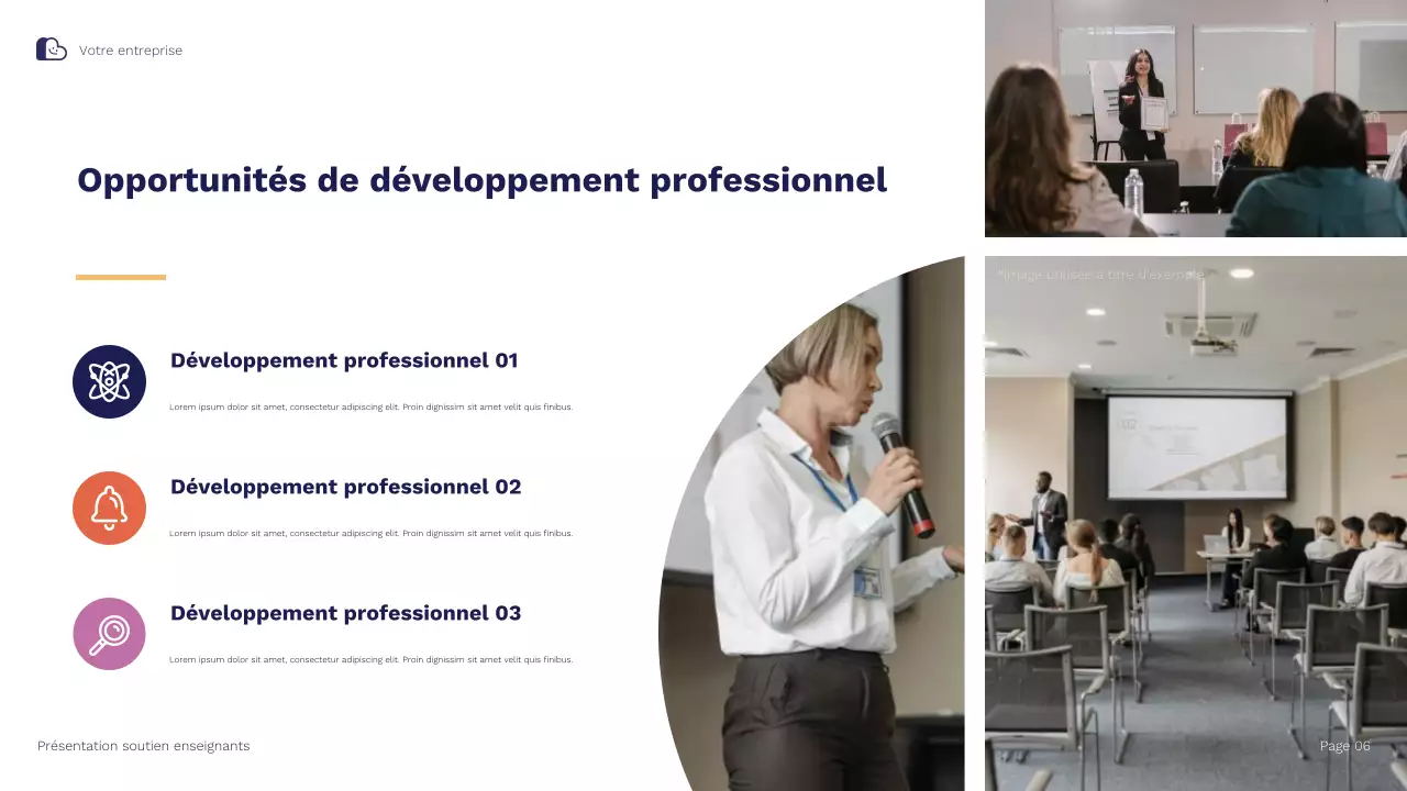 Présentation illustrative de Blue Orange sur les stratégies de soutien et de rétention des enseignants