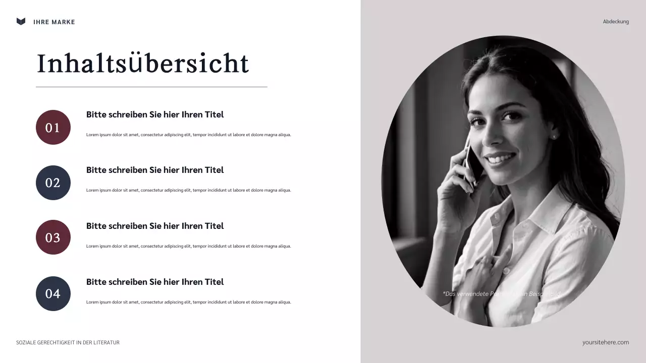 Navy und Maroon: Klassische soziale Gerechtigkeit in der Literatur Präsentation