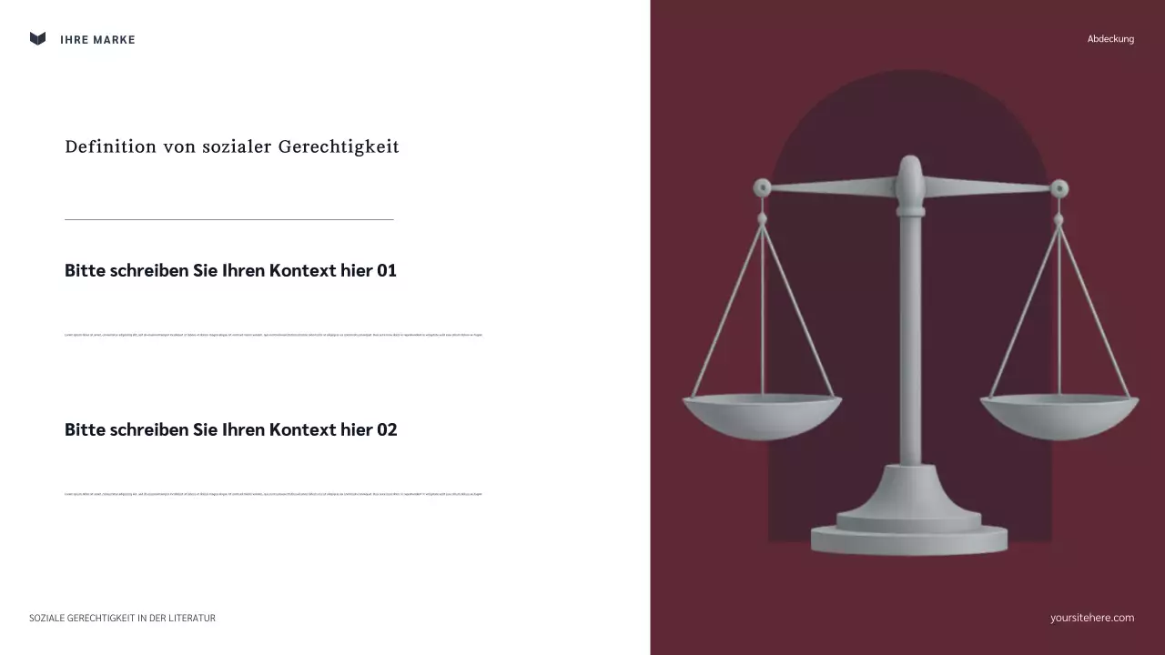 Navy und Maroon: Klassische soziale Gerechtigkeit in der Literatur Präsentation