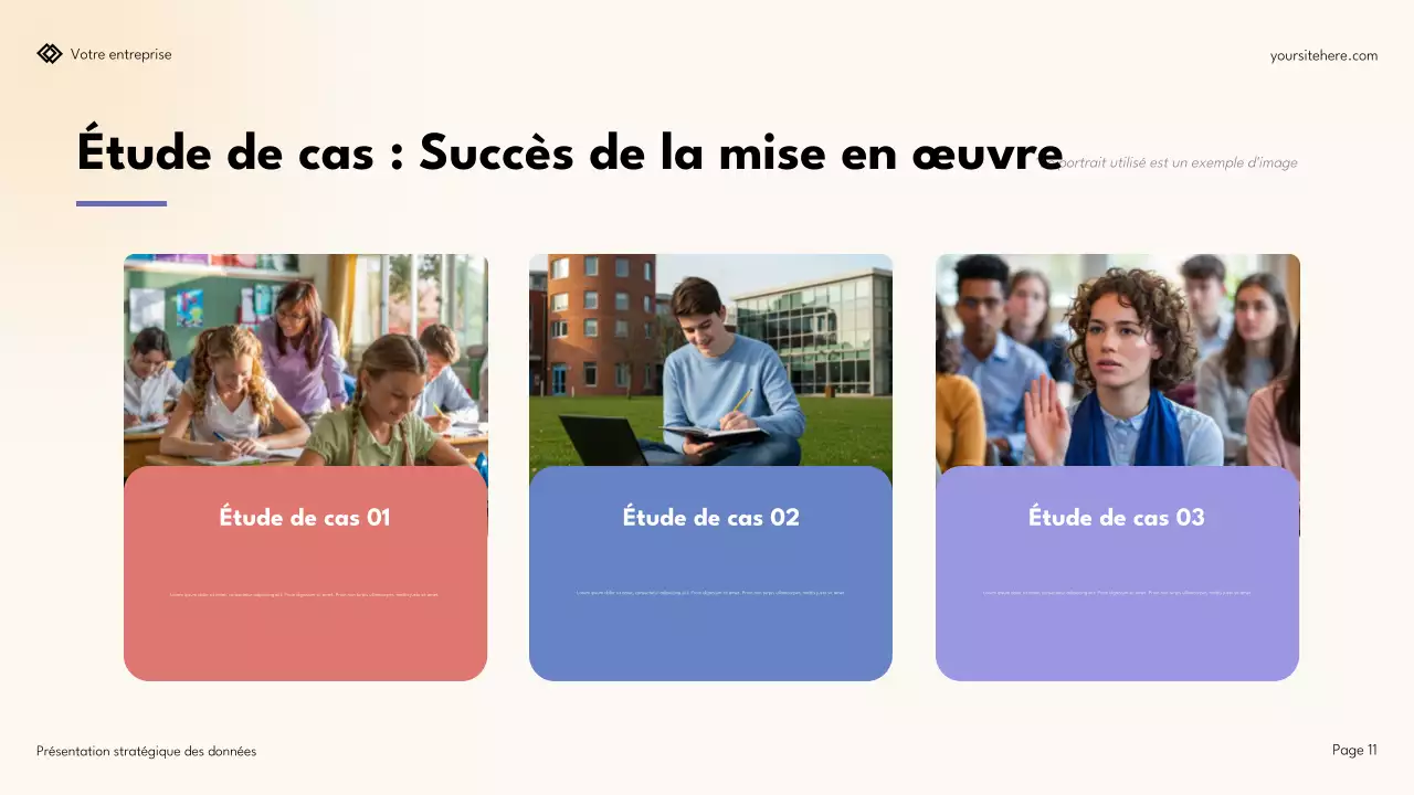 Présentation stratégique simple et moderne des données