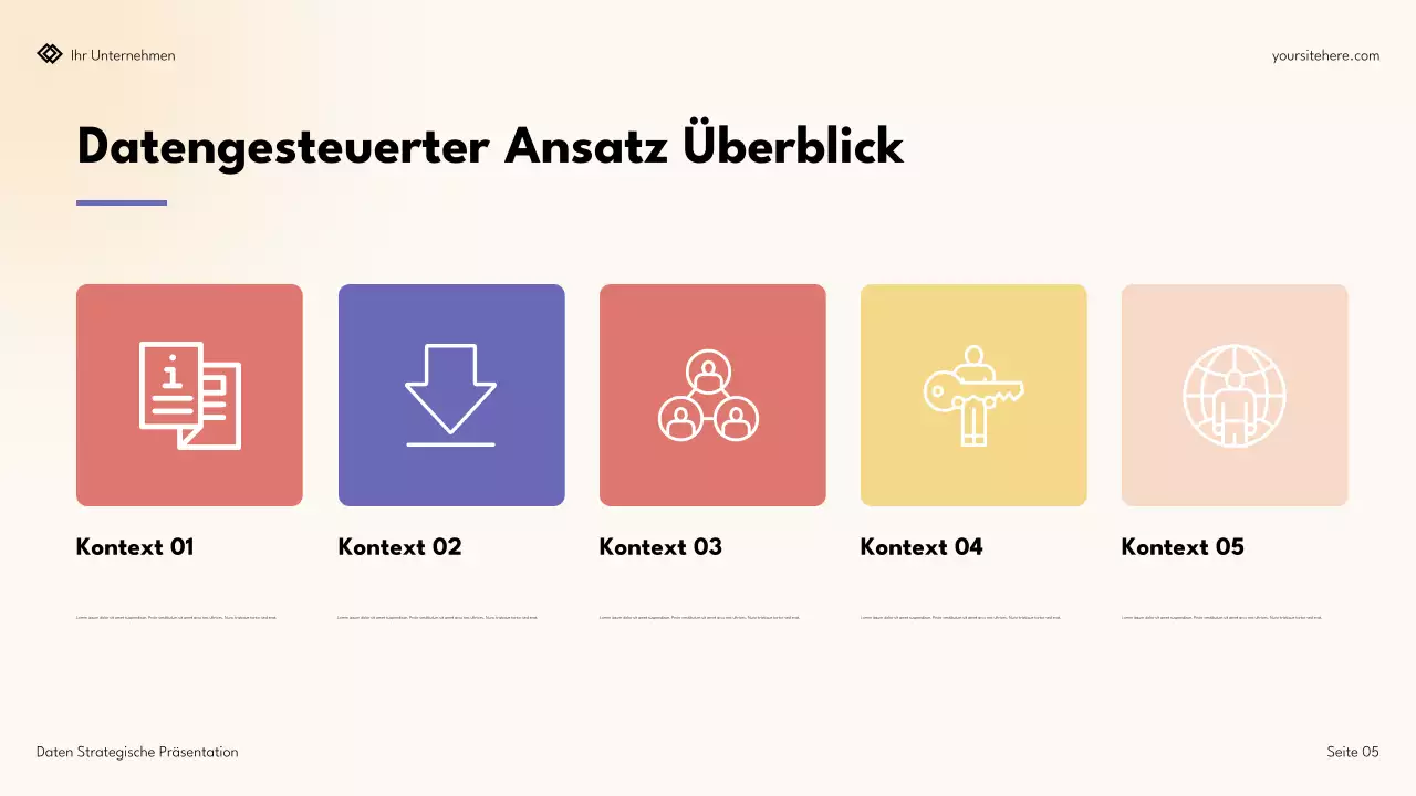 Einfache, moderne Datenstrategiepräsentation