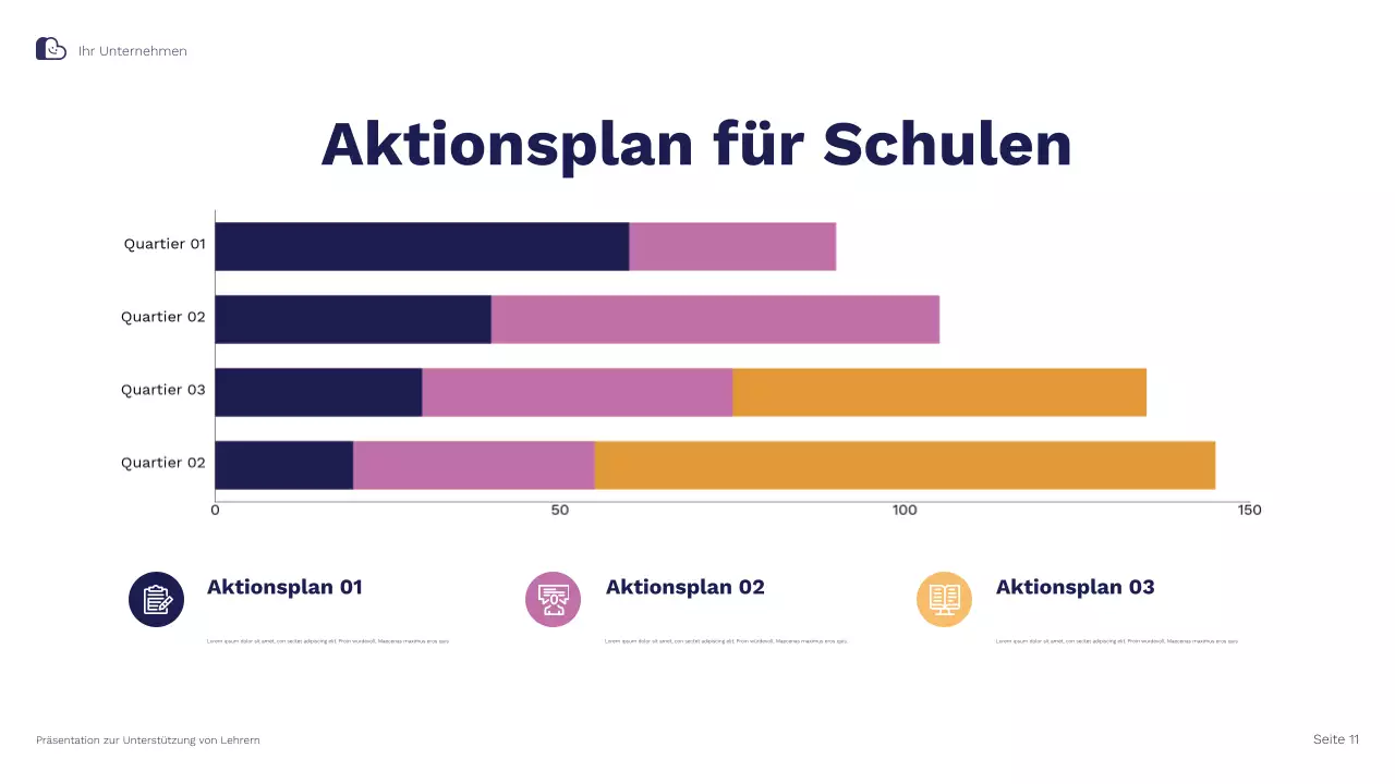 Blau-orange Illustrative Strategien zur Lehrerunterstützung und -bindung Präsentation