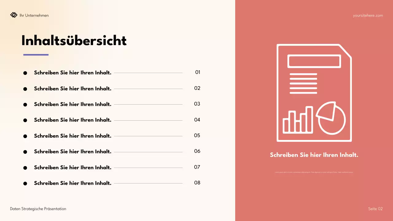 Einfache, moderne Datenstrategiepräsentation