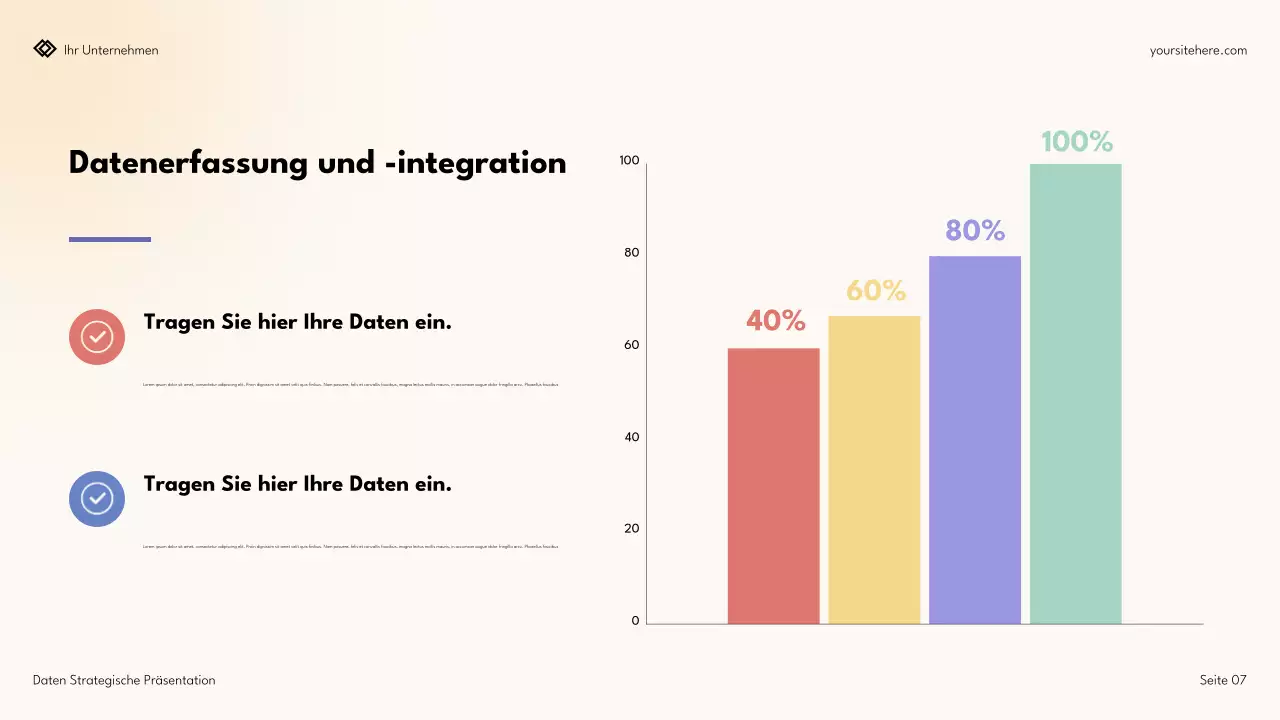 Einfache, moderne Datenstrategiepräsentation
