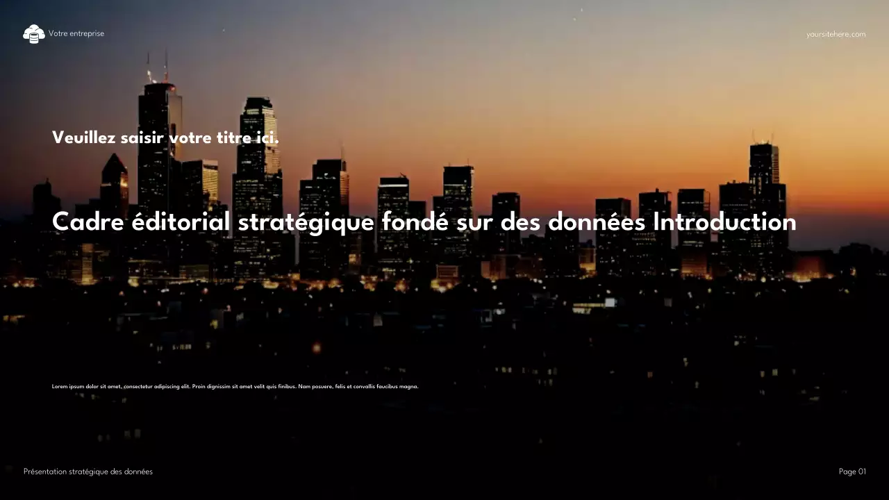 Présentation stratégique simple et moderne des données