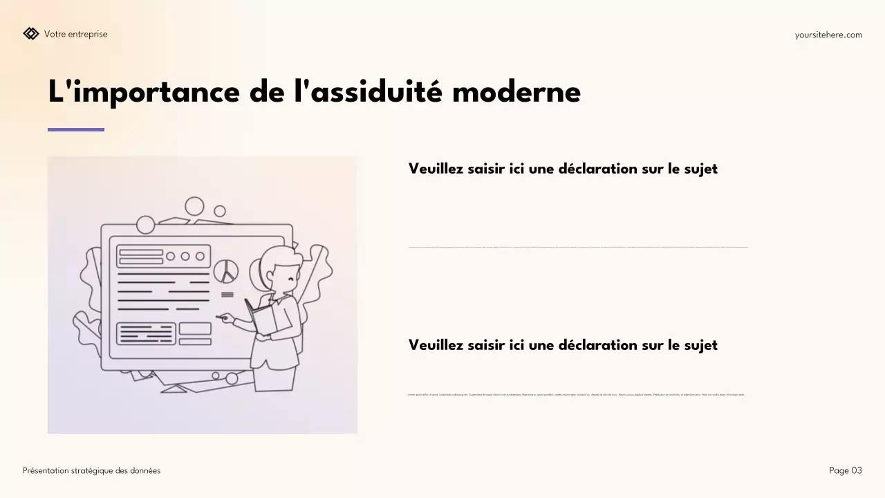 Présentation stratégique simple et moderne des données