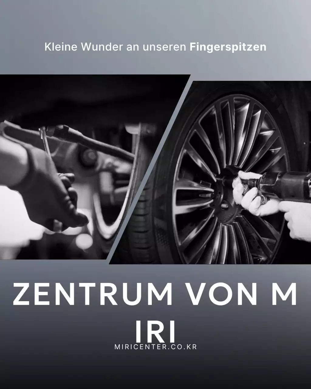 Graue moderne Autoreparaturanzeige