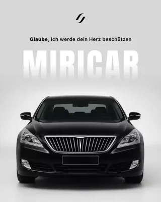 Werbung für schwarzes modernes Auto