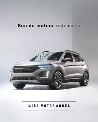 publicité pour une voiture grise moderne
