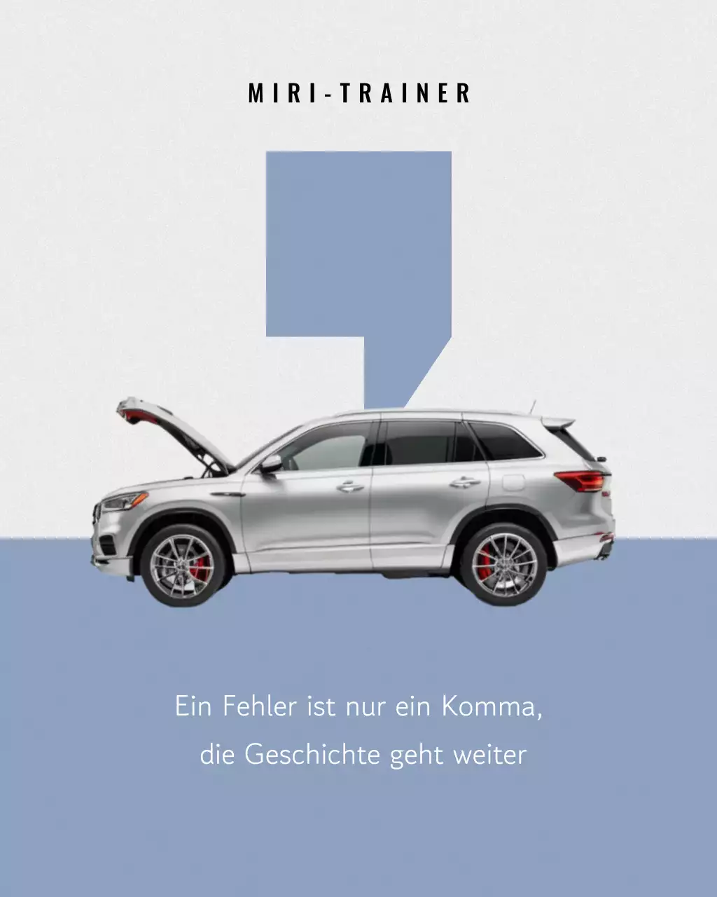 Silberne moderne Autowerbung