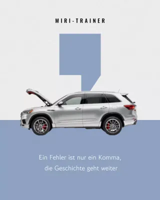Silberne moderne Autowerbung