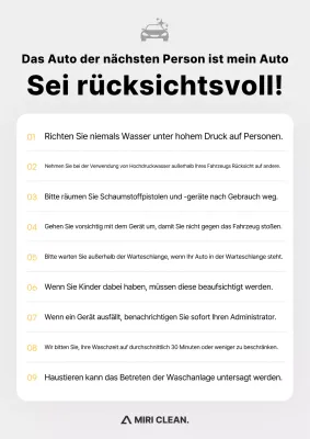 Sicherheitsleitfaden für die Autowäsche von Gray Clean