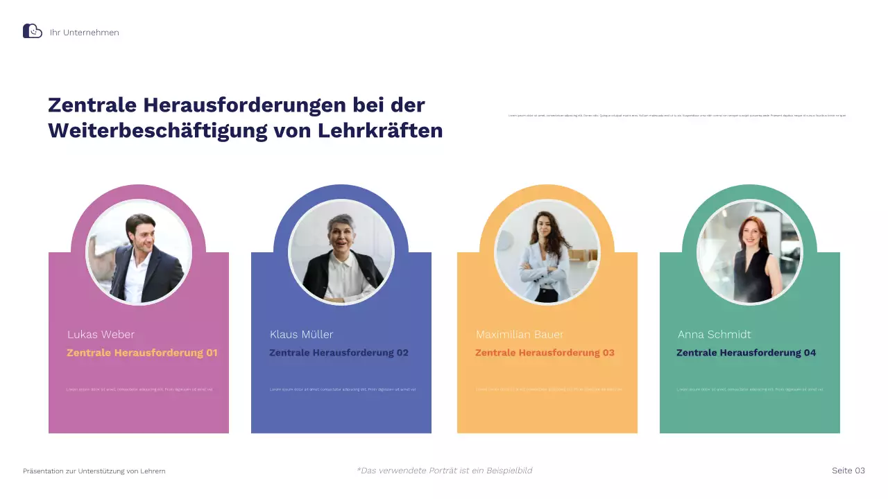 Blau-orange Illustrative Strategien zur Lehrerunterstützung und -bindung Präsentation