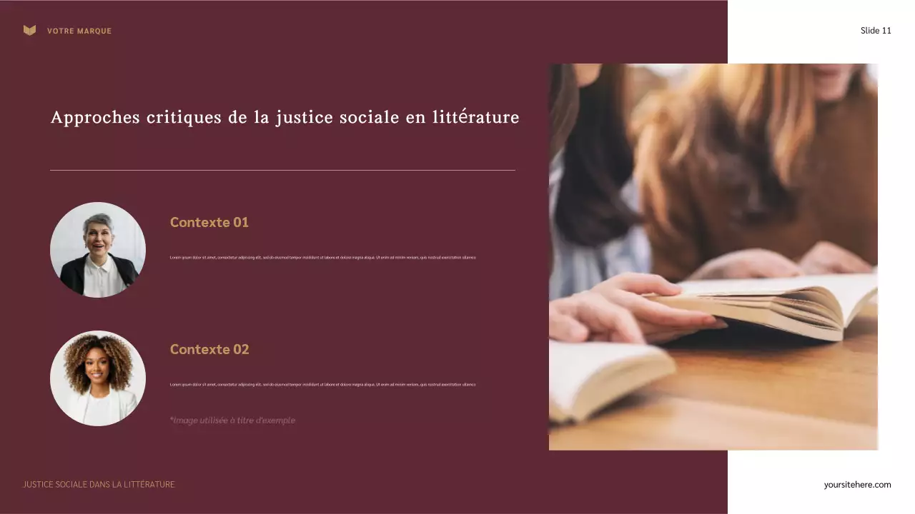 Présentation classique de la justice sociale dans la littérature de la Marine et du Marron