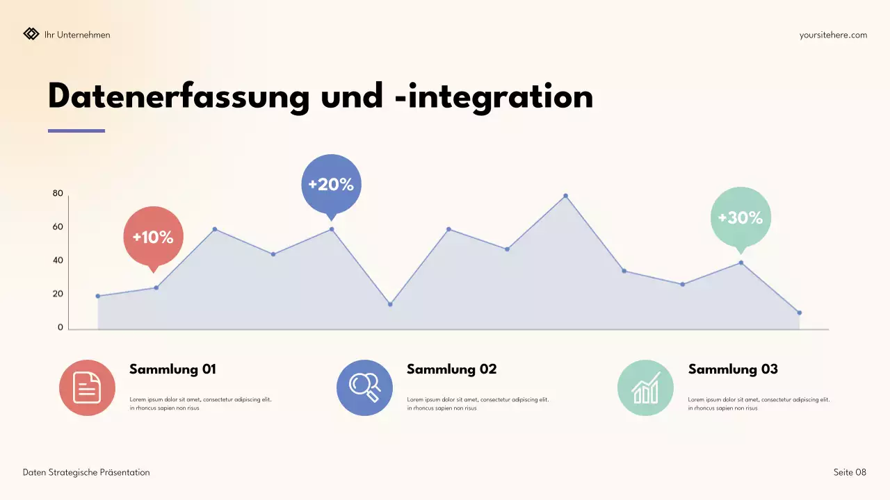 Einfache, moderne Datenstrategiepräsentation