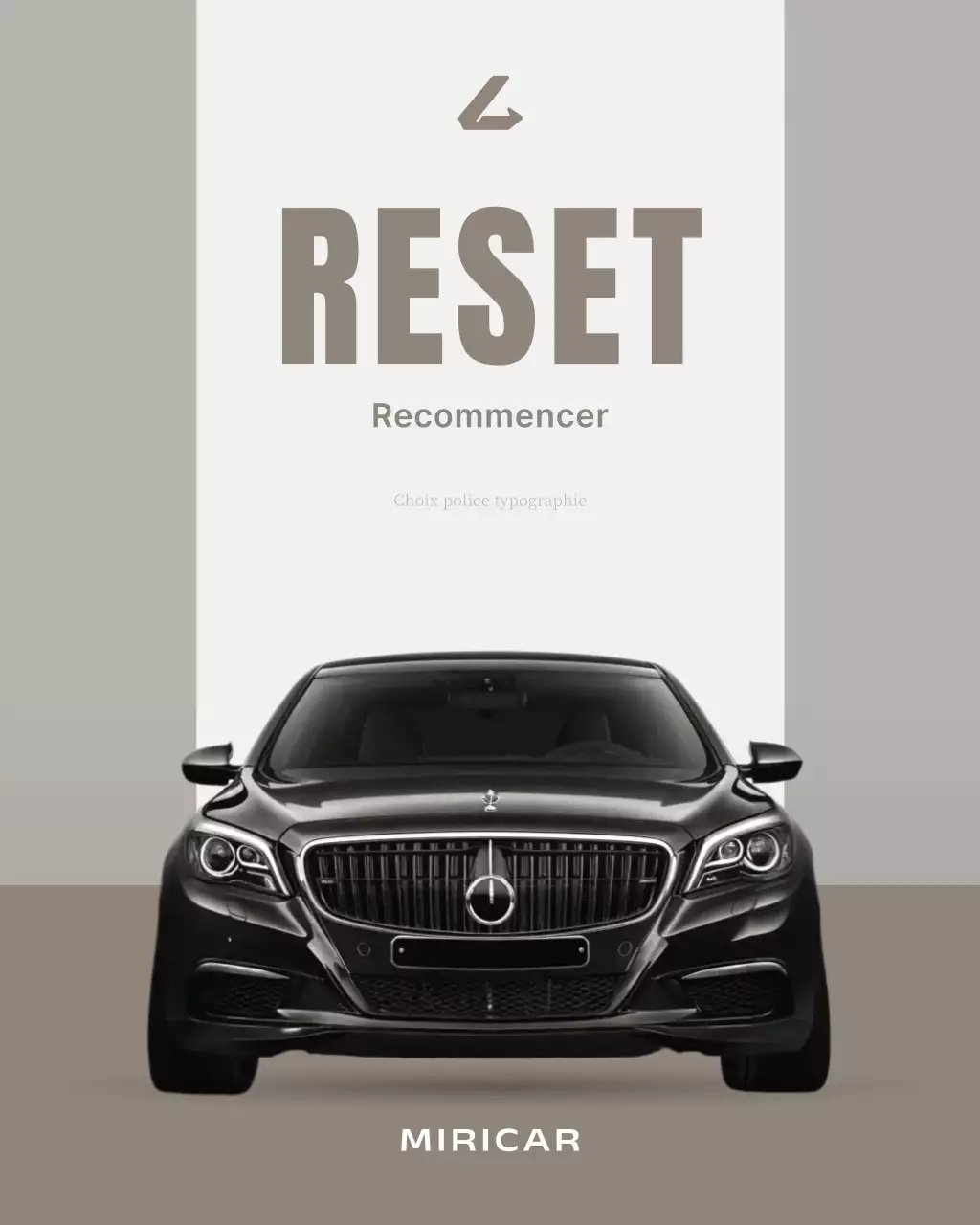 publicité pour une voiture grise moderne