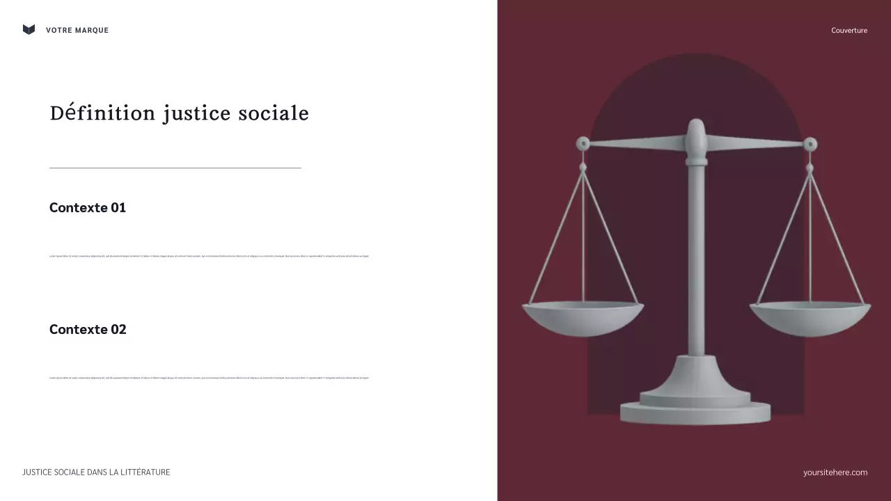 Présentation classique de la justice sociale dans la littérature de la Marine et du Marron