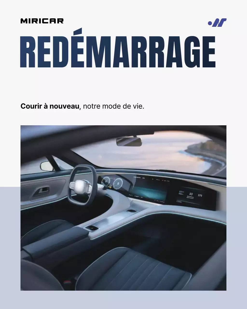 publicité pour une voiture grise moderne
