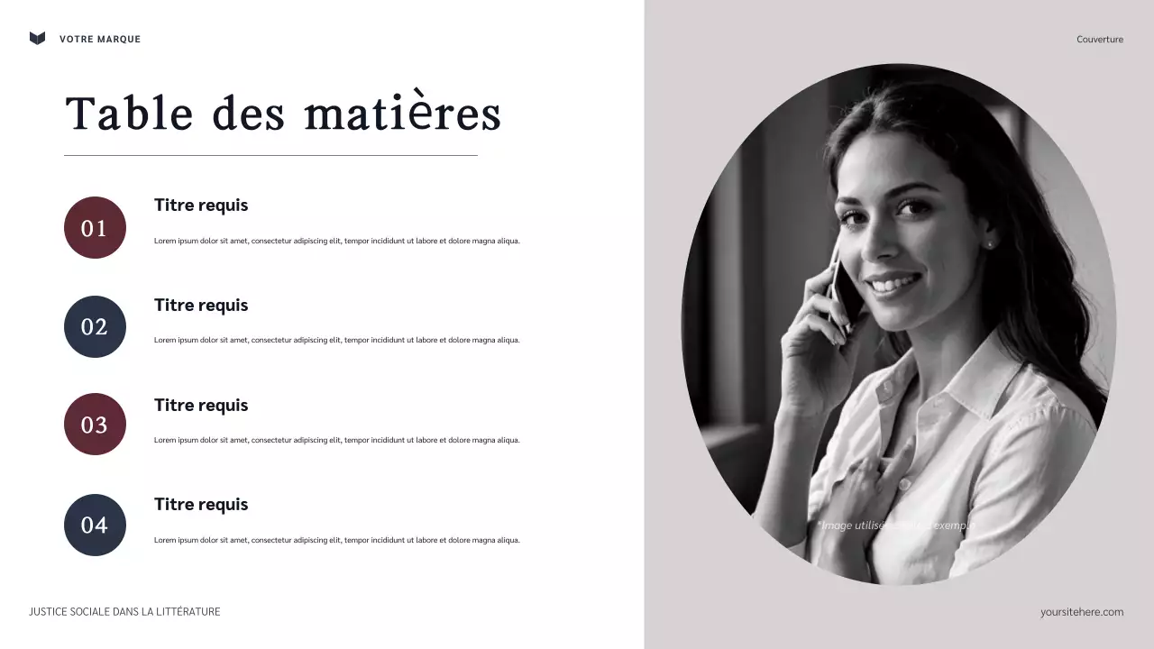 Présentation classique de la justice sociale dans la littérature de la Marine et du Marron