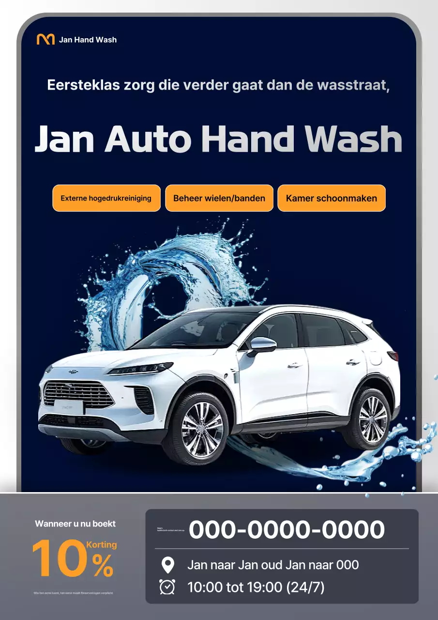 Advertentie voor Blue Modern Car Wash