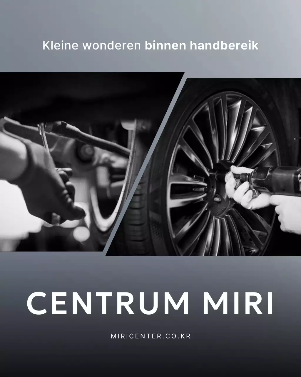 Grijze moderne autoreparatieadvertentie