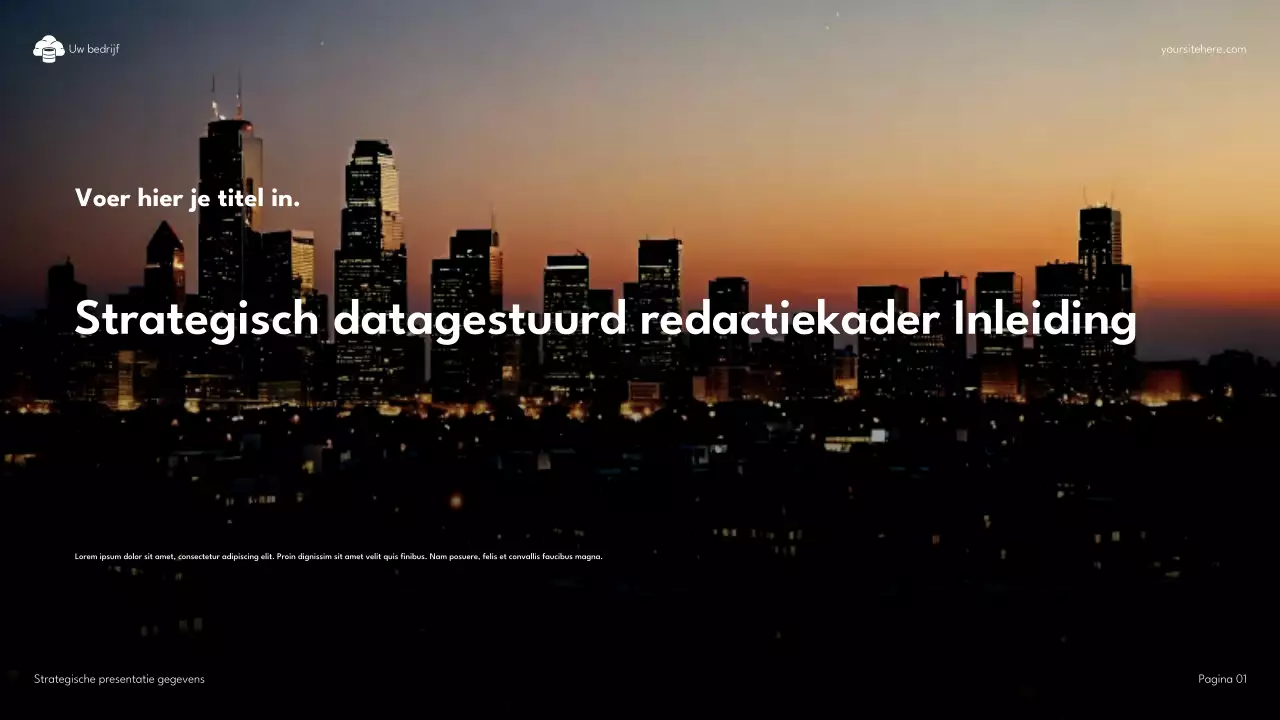 Eenvoudige moderne datastrategische presentatie