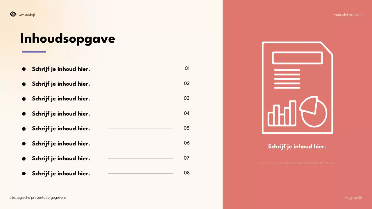 Eenvoudige moderne datastrategische presentatie