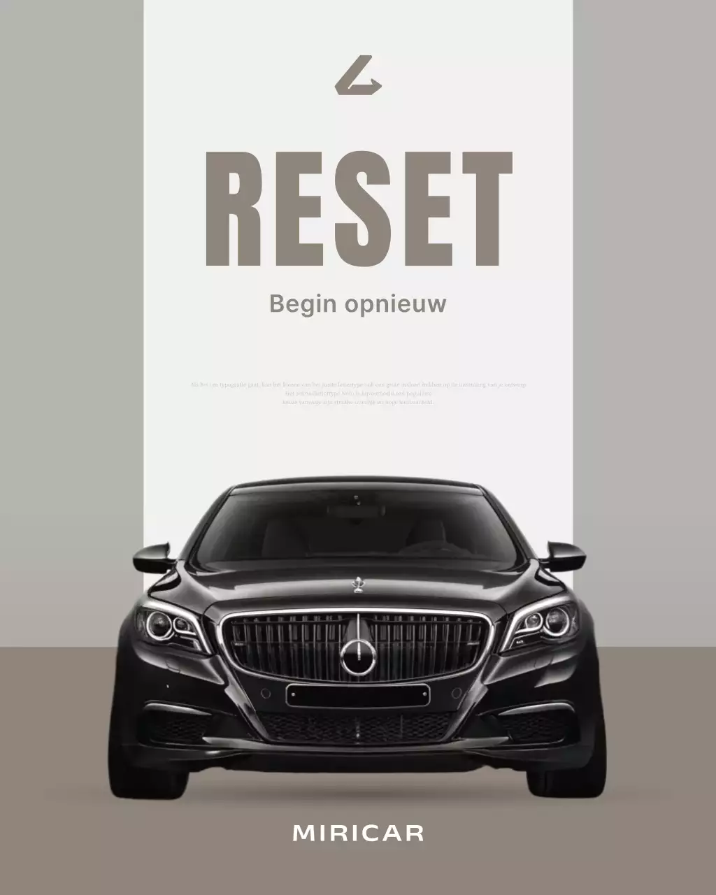 grijze moderne auto-advertentie