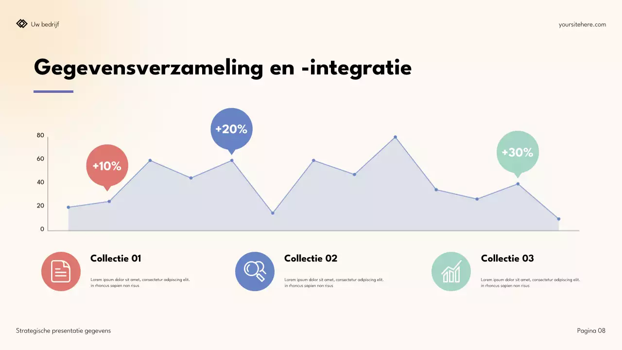 Eenvoudige moderne datastrategische presentatie
