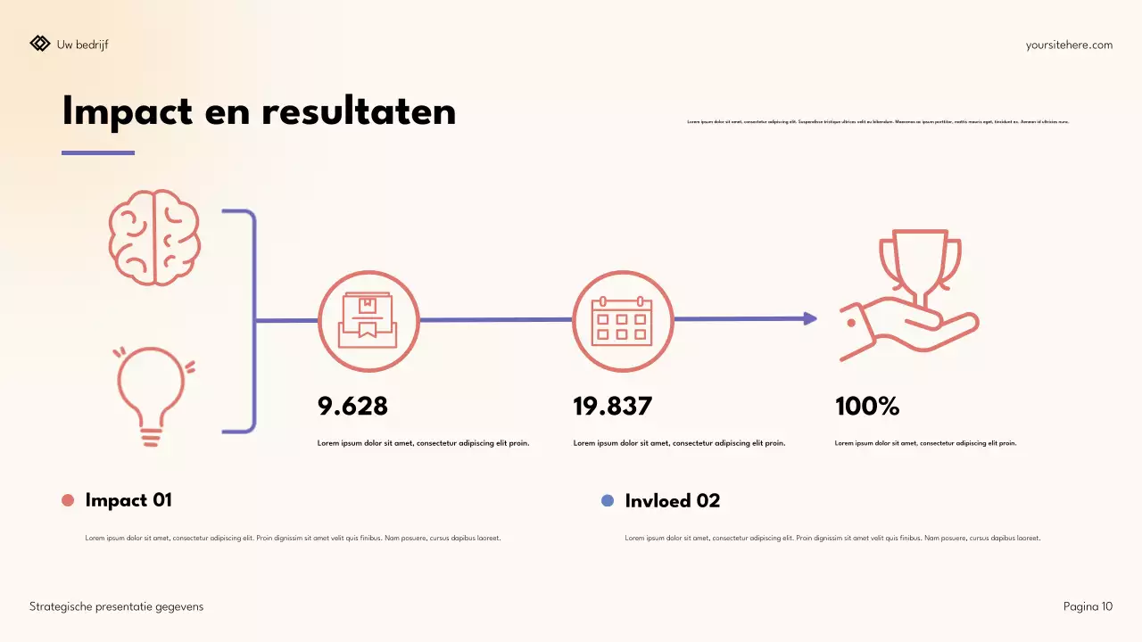 Eenvoudige moderne datastrategische presentatie