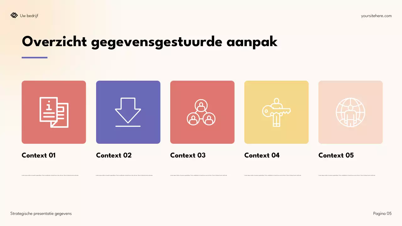 Eenvoudige moderne datastrategische presentatie