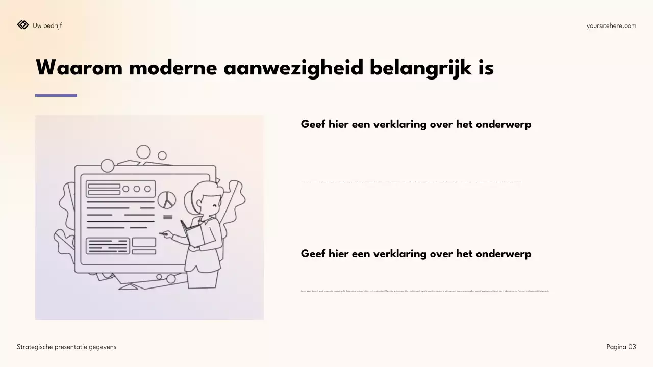 Eenvoudige moderne datastrategische presentatie