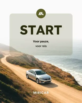 Beige eenvoudige auto-advertentie